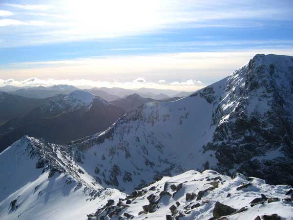 Carn Mor Dearg Arete in winter