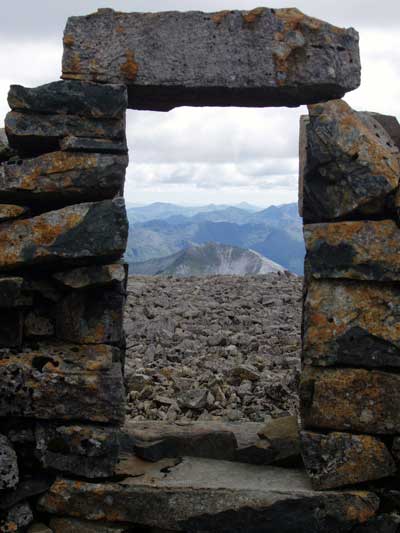 Ben Nevis observatory ruins window